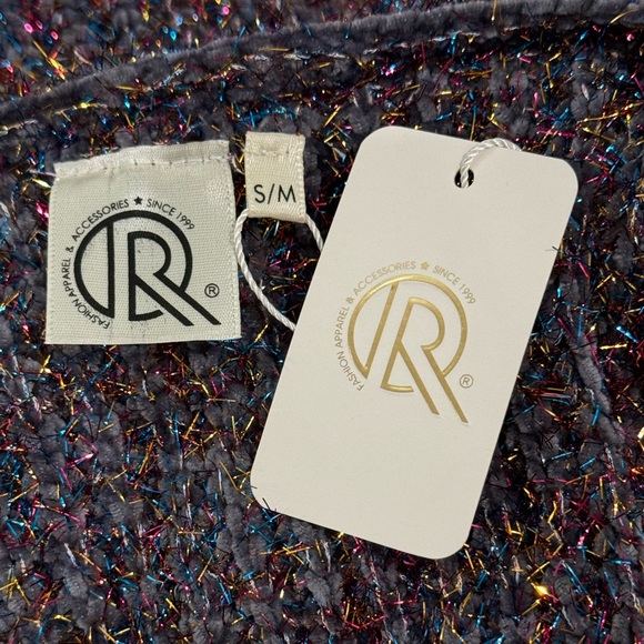 Fashion Apparel & Accessories Blue Multi-sparkle Sleeveless Hoodie Cardigan- S/M - Picture 9 of 13